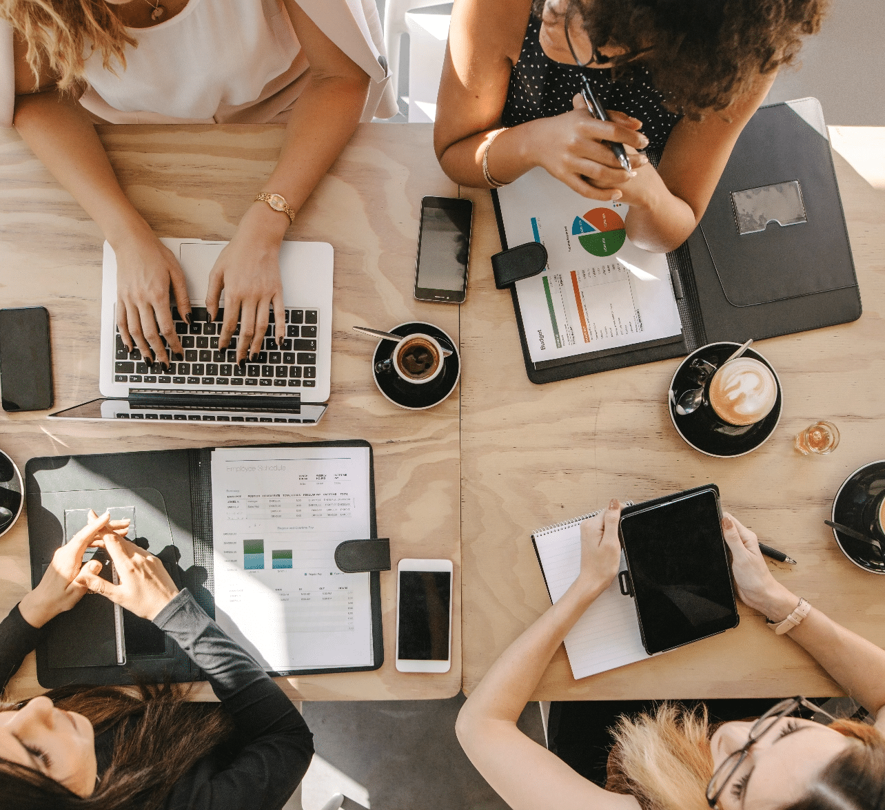 Business Meeting in a Cafe