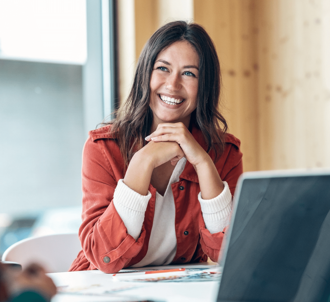 Woman at a desk